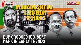 Maharashtra Election Results BJP Crosses 100seat Mark In Early Trends  NewsX [upl. by Glogau]