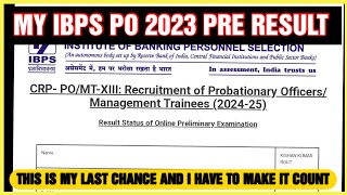 MY IBPS PO 2023 PRELIMS RESULT  ibpspo ibpspo2023 result [upl. by Doughman]