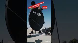 nilesat satellite dish installation 7 OUTPUTS [upl. by Naek]