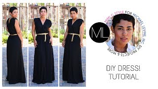 Easy DIY Maxi Dress Tutorial Mimi G For Michael Levine Inc [upl. by Llahsram]