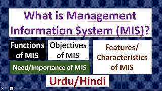 Management Information SystemMISFeatures amp Functions of MISObjectives of MISNeedImportance [upl. by Rehpotsirhc]