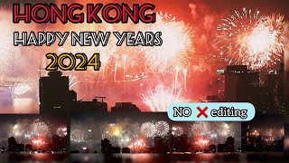 Hong Kong Fireworks 2024  Happy New Years 2024 yannwonghk tranding hongkong happynewyears2024 [upl. by Solnit959]