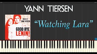 Yann Tiersen  Goodbye Lenin  Watching Lara Piano Tutorial Synthesia [upl. by Alac]