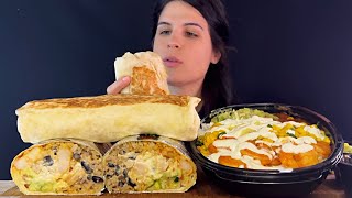 BURRITOS amp SHRIMP BURRITO BOWL  MUKBANG  ASMR  EATING SOUNDS [upl. by Francie]