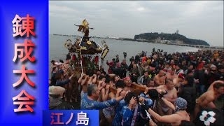 平成28年 江ノ島 寒中神輿 錬成大会 迫力動画です。 [upl. by Ettenrahs338]