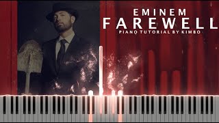 Eminem  Farewell Piano Tutorial  Sheets [upl. by Dal]