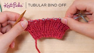 Sewn Tubular Bind Off for Knit Ribbing  Knitting Tutorial [upl. by Durtschi121]