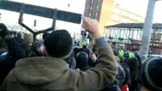 manchester united fans fight leeds fans [upl. by Yewed197]