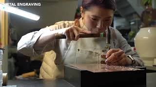 Process of making a table lamp with a pattern of more than 200 cherry blossom leaves japan process [upl. by Seidel]