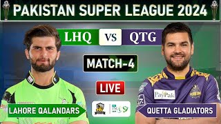 PSL LIVE  LAHORE QALANDARS VS QUETTA GLADITORS MATCH 4 LIVE COMMENTARY  LQ vs QG LIVE [upl. by Lorolla376]