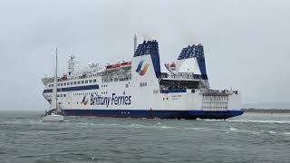 MV Barfleur Departs Poole 24824 [upl. by Evered]