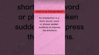 Parts of speech  interjection partsofspeach english ytshorts learnenglish muntahanahar [upl. by Lrat546]