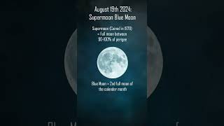 What Is A Supermoon Blue Moon supermoon2024 [upl. by Yager]