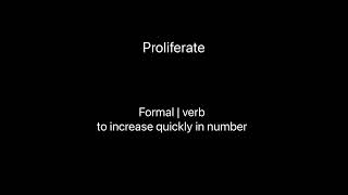 Meaning of Proliferate [upl. by Acenom]