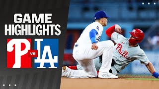 Phillies vs Dodgers Game Highlights 8624  MLB Highlights [upl. by Armitage709]