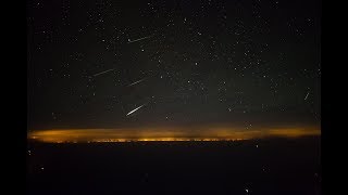 Perseids Meteor Shower 2018 4K Pilots View Time Lapse Flight Deck [upl. by Jefferey2]