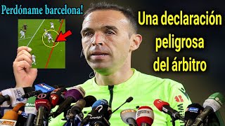 El árbitro Guillermo Cuadra expone el VAR tras anular un gol correcto del Barcelona ante la Sociedad [upl. by Hillery]