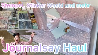 JournalSay ❤️ Stationery Haul 🍁 Stickers Washi Tape Papier Stempel ❤️ Rabattcode für Euch [upl. by Nylaehs]