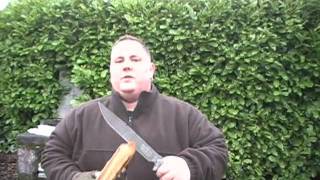 Buck Hoodlum Batoning Knife Demonstration [upl. by Waldner421]