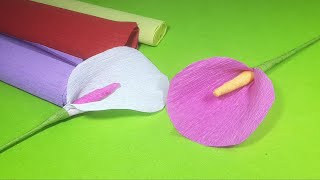 Crepe paper flowers  How to make paper flower  Flower making of crepe paper 71 [upl. by Kast]