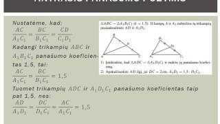Panašiųjų trikampių požymiai 6 pamoka 9 klasei [upl. by Kcor]
