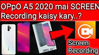 How to screen recording in OPpO A5 2020 with sound  oppo a5 2020 setting  Tech with fact official [upl. by Hau]