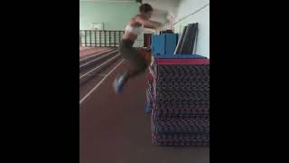 Impressive big vertical jump for Maryna BekhRomanchuk Ukrainian female long jumper triple Jumper [upl. by Hinman]