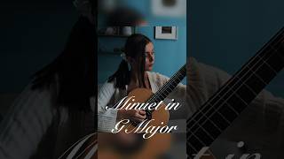 New Video🎬  Playing a Popular Piece🎶  Minuet in G Major  Bach💙bach classicalguitar shorts [upl. by Jews]