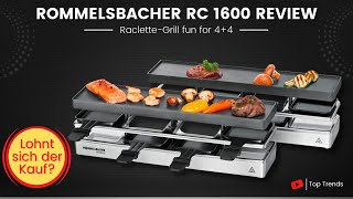 ROMMELSBACHER RC 1600 Raclette Grill fun for 44 Review [upl. by Norma]