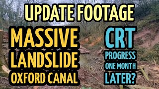 UPDATE VIDEO MASSIVE Landslip SWALLOWED OXFORD CANAL at BRINKLOW [upl. by Symer342]