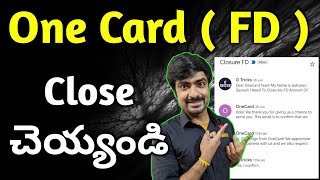 How To Close Onecard Fixed Deposit Online Easy Method  Close Your Onecard Fixed Deposit  Gtricks [upl. by Akina]