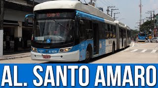 Alameda Santo Amaro  Movimentação de Ônibus 81 [upl. by Mansur840]