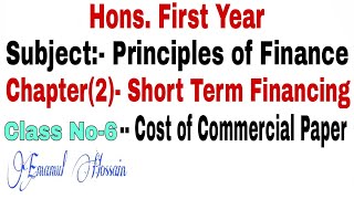 Cost of Commercial Paper [upl. by Messere]