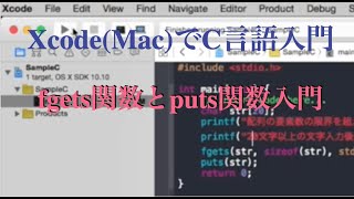 無料動画講座  fgets関数とputs関数入門  XcodeMacでC言語入門講座 [upl. by Katy]