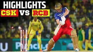 CSK Vs RCB Highlights  Chennai Super Kings VS Royal Challengers Bengaluru Highlights  IPL 2024 [upl. by Branca]