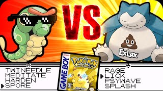 Which beats Yellow faster The WORST Snorlax Versus a GodTier Caterpie [upl. by Azilef158]