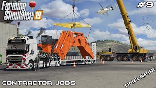 Transporting EXCAVATOR in PARTS with CHATA  Contractor Jobs  Farming Simulator 19  Episode 9 [upl. by Eissak]