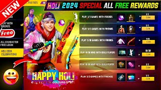 Holi Event Free Fire 2024🥳🤯  Free Fire New Event  Ff New Event  Upcoming Events In Free Fire [upl. by Rimidalg]