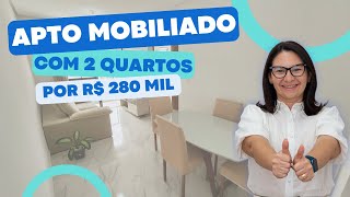 Vendido🚫Apartamento de 2 quartos por R 280 Mil mobiliado no Bessa em João Pessoa  PB [upl. by Statis]