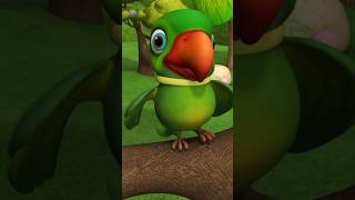 The Parrot Song Bird Rhymes मैं तोता मैं तोता Hindi Learning Rhymes shortsforkids viral poem [upl. by Ahsikal301]