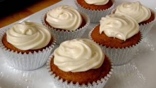 Pumpkin Cupcakes  Recipe by Laura Vitale  Laura in the Kitchen Episode 202 [upl. by Ainsley]