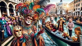 Venice Carnival 2024  The Best Moments  The best masks of Venice  The most beautiful city [upl. by Burton]