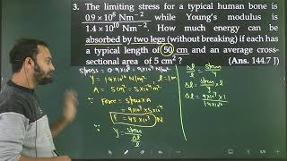 Pfp3 Mechanical properties of solid  The limiting stress for a typical human bone is 09108 Nm2 [upl. by Kayla]