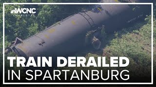 Train derailment in South Carolina [upl. by Keldon]