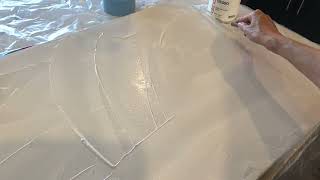 Adding Gesso to a Canvas [upl. by Marchal182]