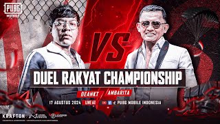 PUBG MOBILE  DEANKT VS AMBARITA  DUEL RAKYAT CHAMPIONSHIP [upl. by Annitsirhc]