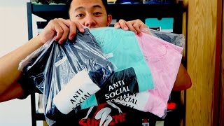 HYPEBEAST ALERT 2 ANTI SOCIAL SOCIAL CLUB UNBOXING amp SIZING HELP [upl. by Namara170]