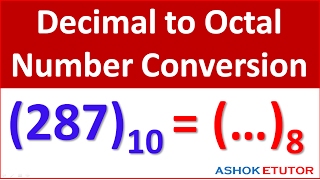 Decimal to Octal Number Conversion Method  Digital Electronics Numericals [upl. by Eilram]