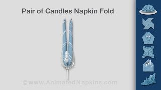 Napkin Folding  How to Make a Pair of Candles [upl. by Cirred]