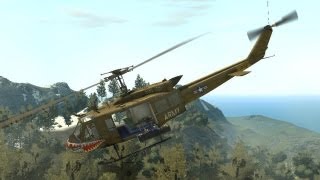 Grand Theft Auto IV  UH1D Iroquois Gunship HUEY MOD HD [upl. by Akierdna266]